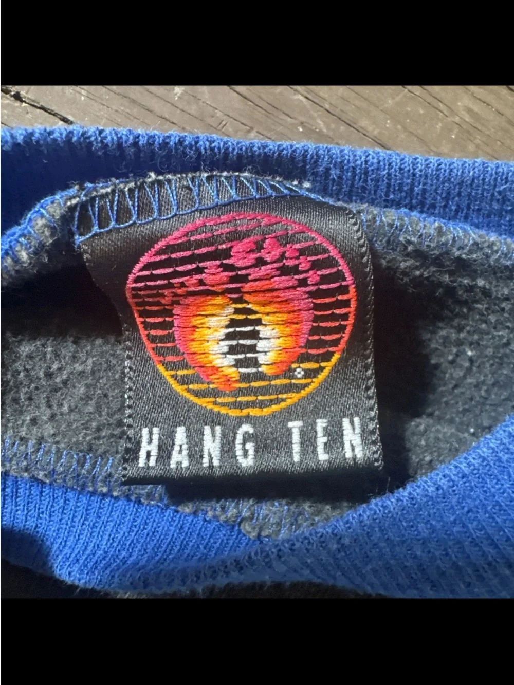 Vintage Hang Ten Kids Youth Sweatshirt sweatpants, jogger surfing Black M 5/6